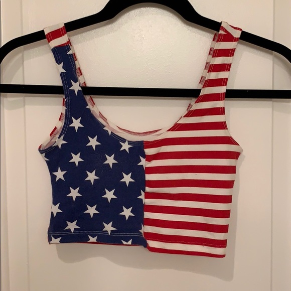 Tops - American Flag crop top